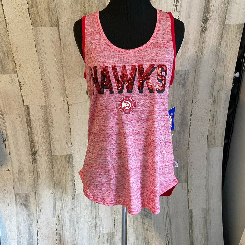 NWT NBA Touch by Alyssa Milano Atlanta Hawks Women's Size Small Sequin Tank